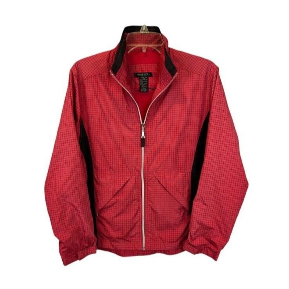 Mureli Active Pink & Black Full Zip Windbreaker Lightweight Jacket Size S